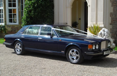 Yorkshire Wedding Cars - Royal Blue Bentley Turbo RL. Based near Harrogate, North Yorkshire