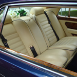 Yorkshire Wedding Cars - Royal Blue Bentley Turbo RL, rear seats. Based near Harrogate, North Yorkshire