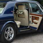 Yorkshire Wedding Cars - Royal Blue Bentley Turbo RL, rear 3/4 view. Based near Harrogate, North Yorkshire