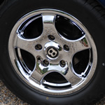 Yorkshire Wedding Cars - Royal Blue Bentley Turbo RL, wheel. Based near Harrogate, North Yorkshire